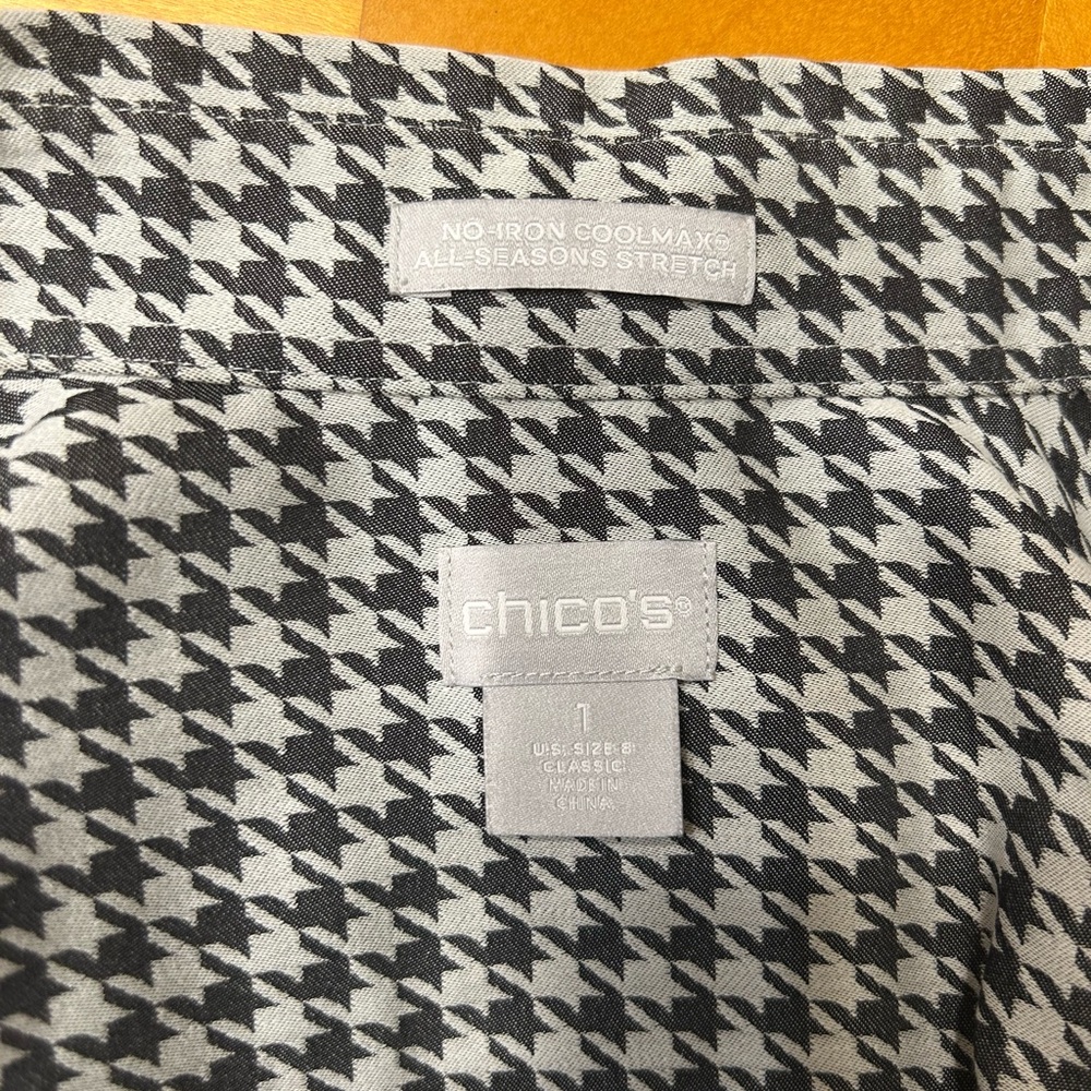 Chico's Houndstooth Button Down Shirt - image 5